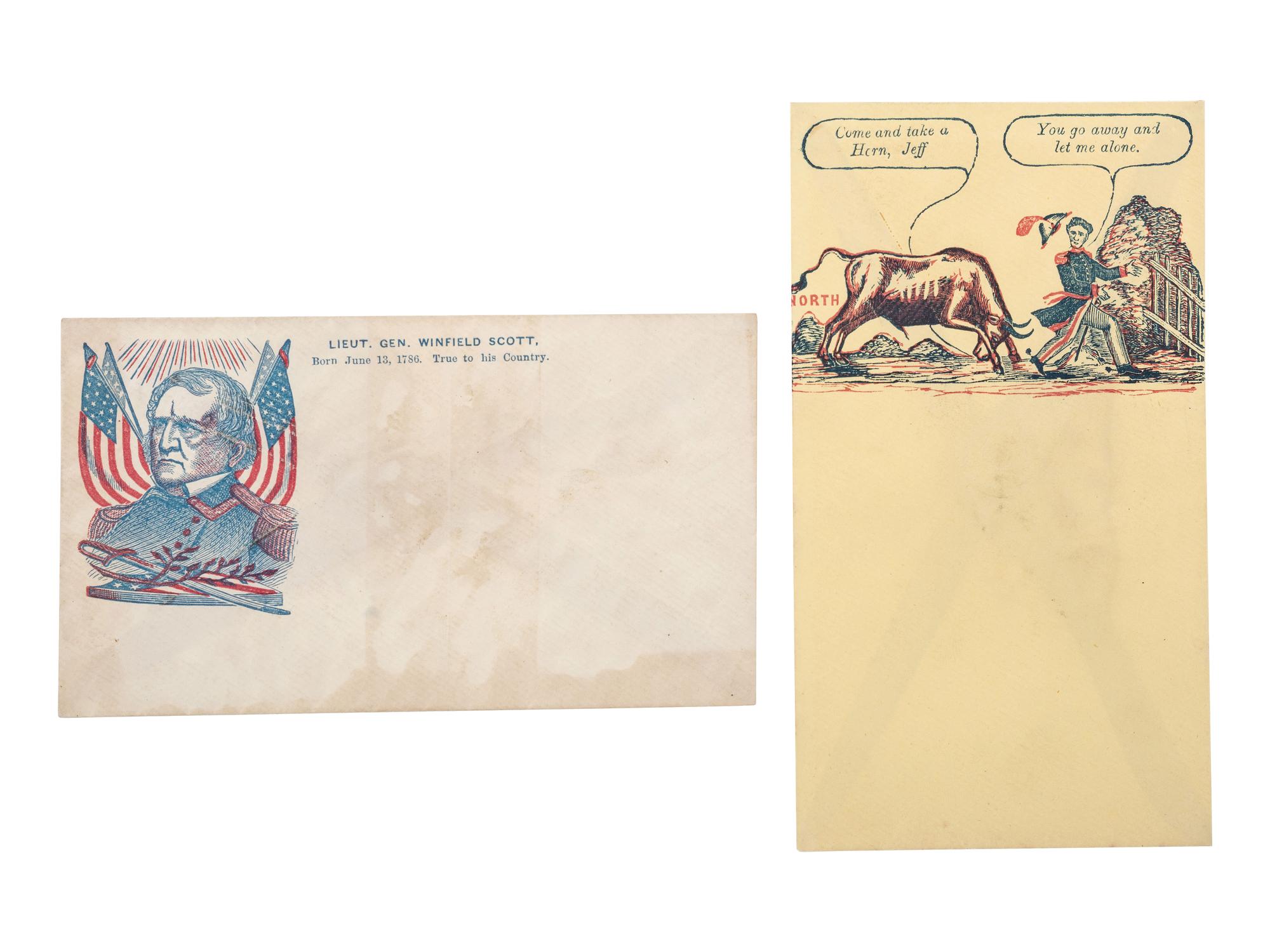 [CIVIL WAR]. A collection of 80 Civil War patriotic envelopes.
