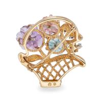 COLLECTION OF GEMSTONE AND DIAMOND BROOCHES