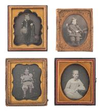 [EARLY PHOTOGRAPHY]. 29 sixth plate daguerreotypes of children.