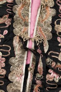 Two Sets of Chinese Silk Embroidered Wedding Gowns