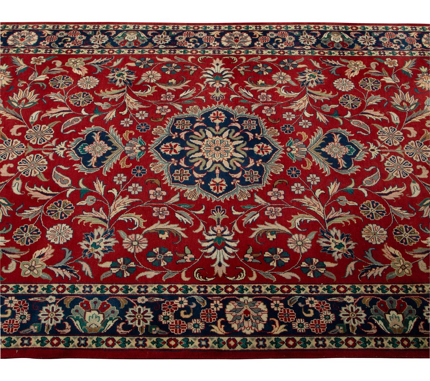 A Indian Persian Style Wool Gallery Carpet