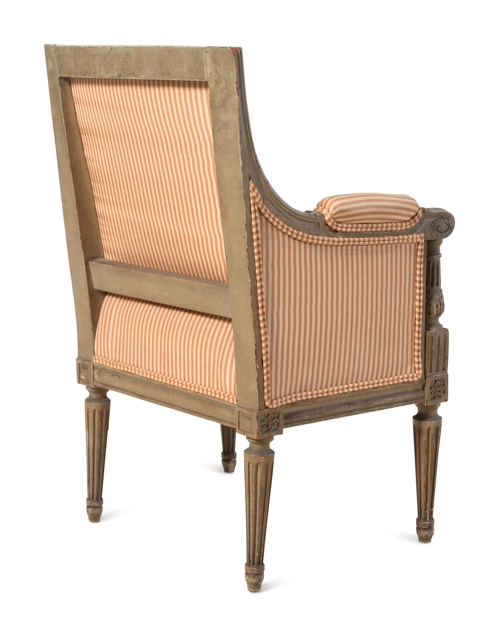 Two Louis XVI Style Painted Child's Bergères