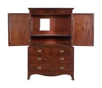 A George III Style Mahogany Linen Press