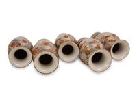 Five Japanese Kutani Porcelain Vases