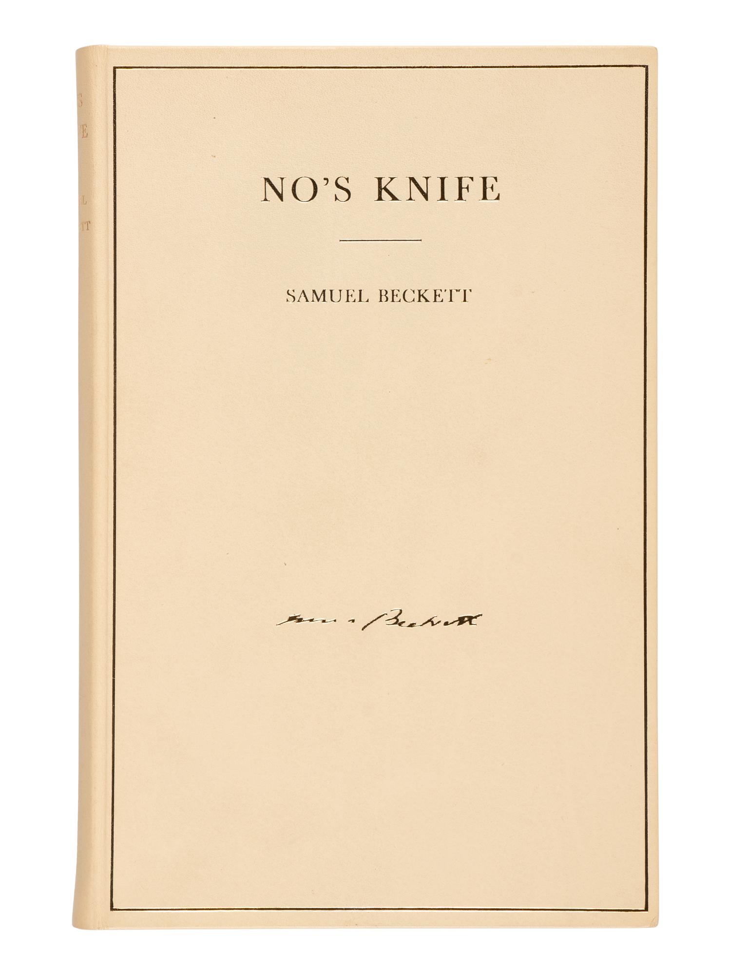 BECKETT, Samuel (1906-1989). No's Knife . London: Calder and Boyars, 1967.