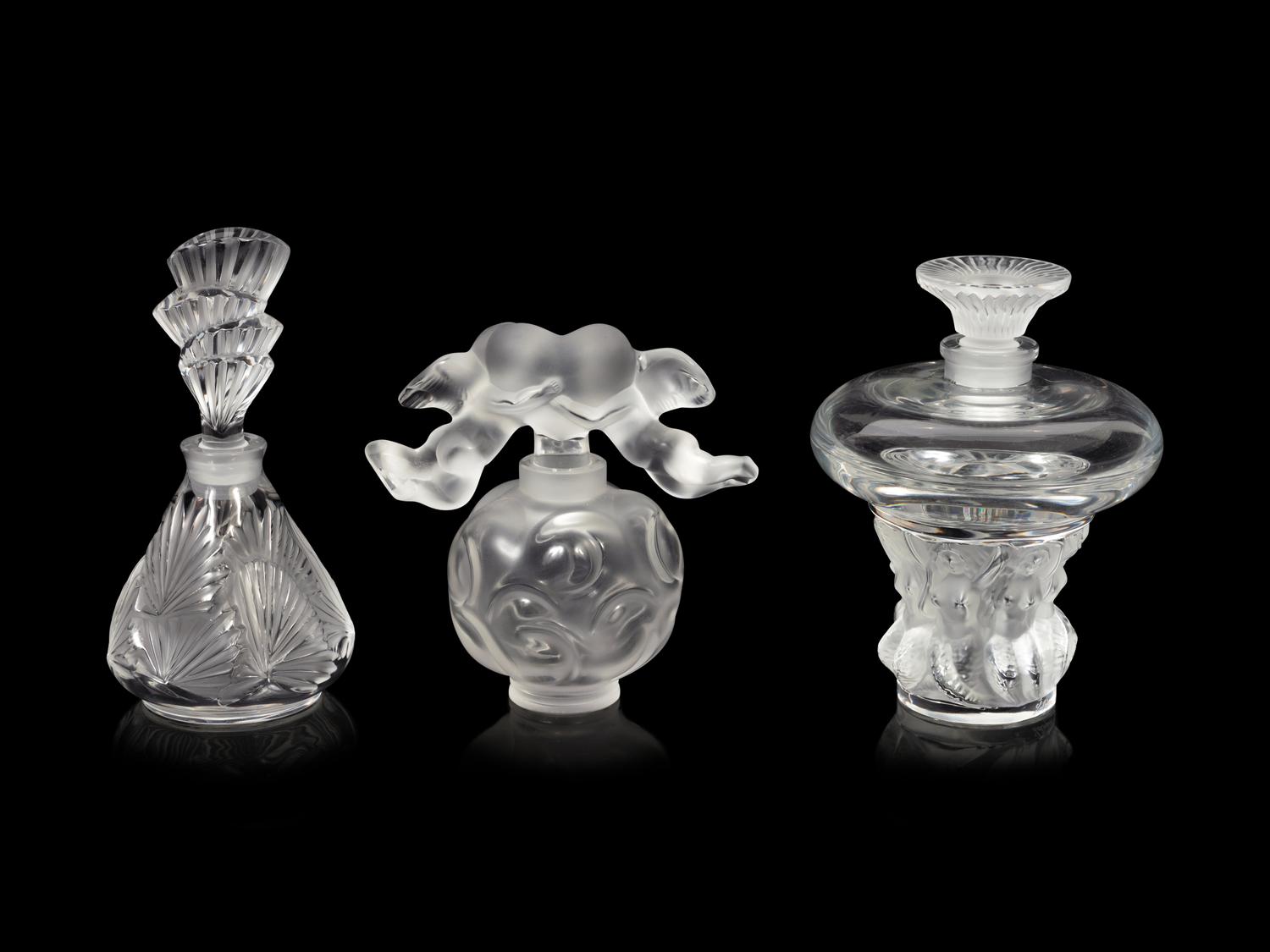 Three Lalique Perfume Bottles