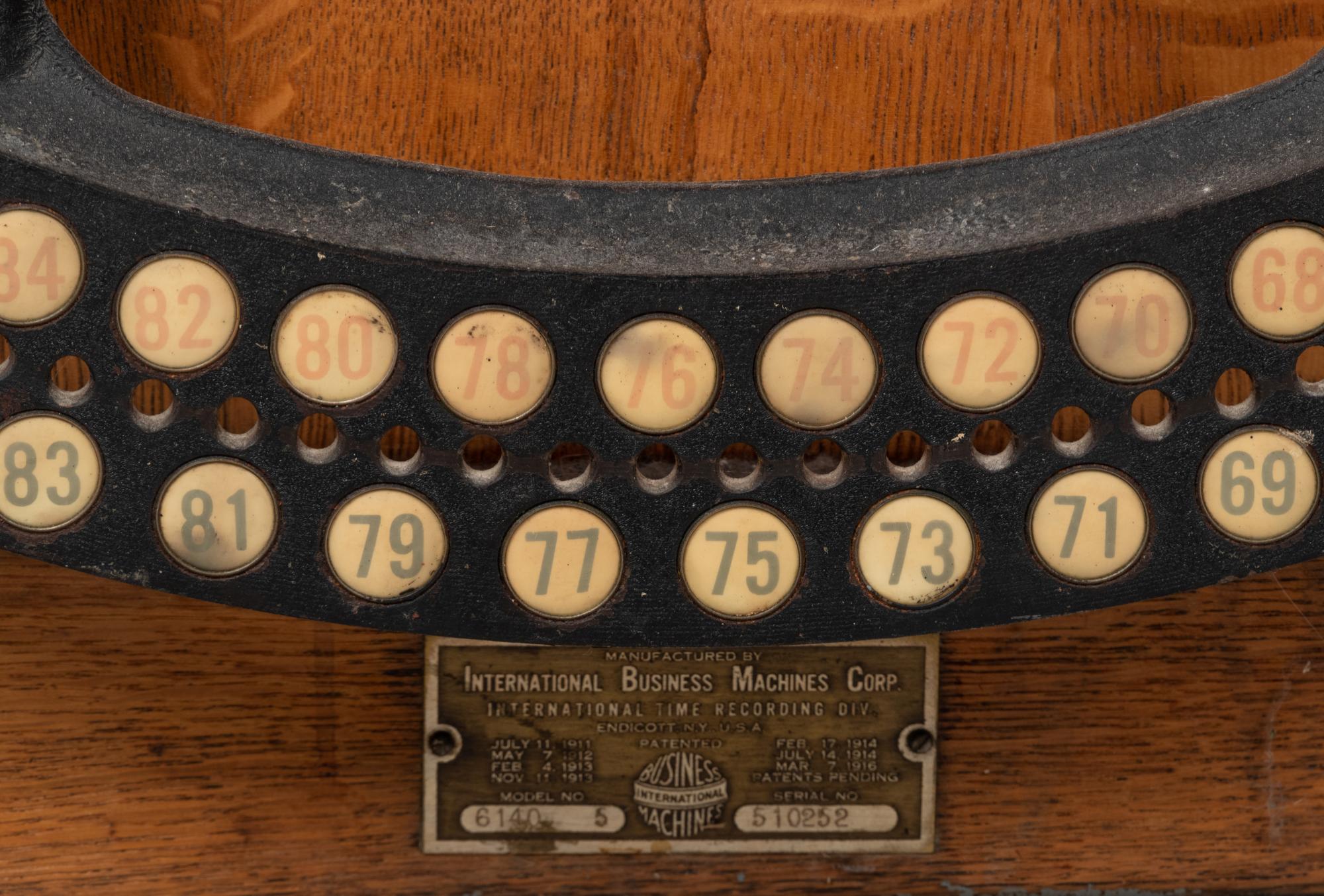 An IBM Oak and Iron Punch Clock