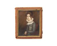 Attributed To Nathaniel Rogers (1787-1844), A Portrait Miniature Of A Seated Young Lady Of Sag Harbor