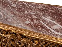 A Régence Style Giltwood Marble-Top Center Table