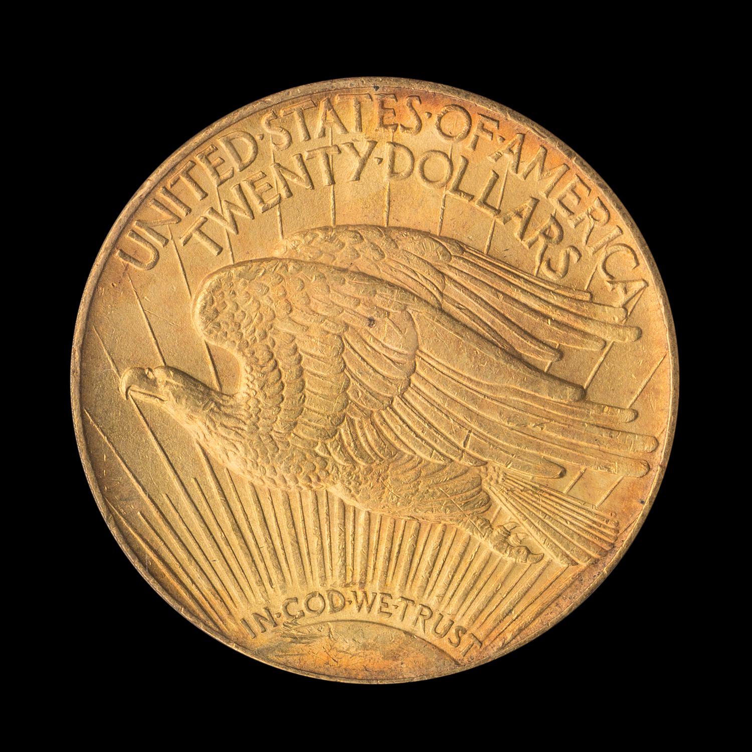 A United States 1910-S St. Gaudens $20 Gold Coin