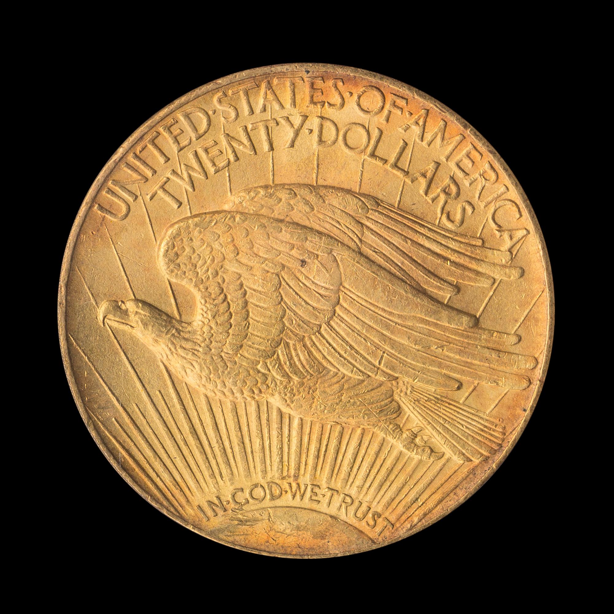 A United States 1910-S St. Gaudens $20 Gold Coin