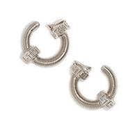 A Pair of Gianni Versace Screw Hoop Earclips,
