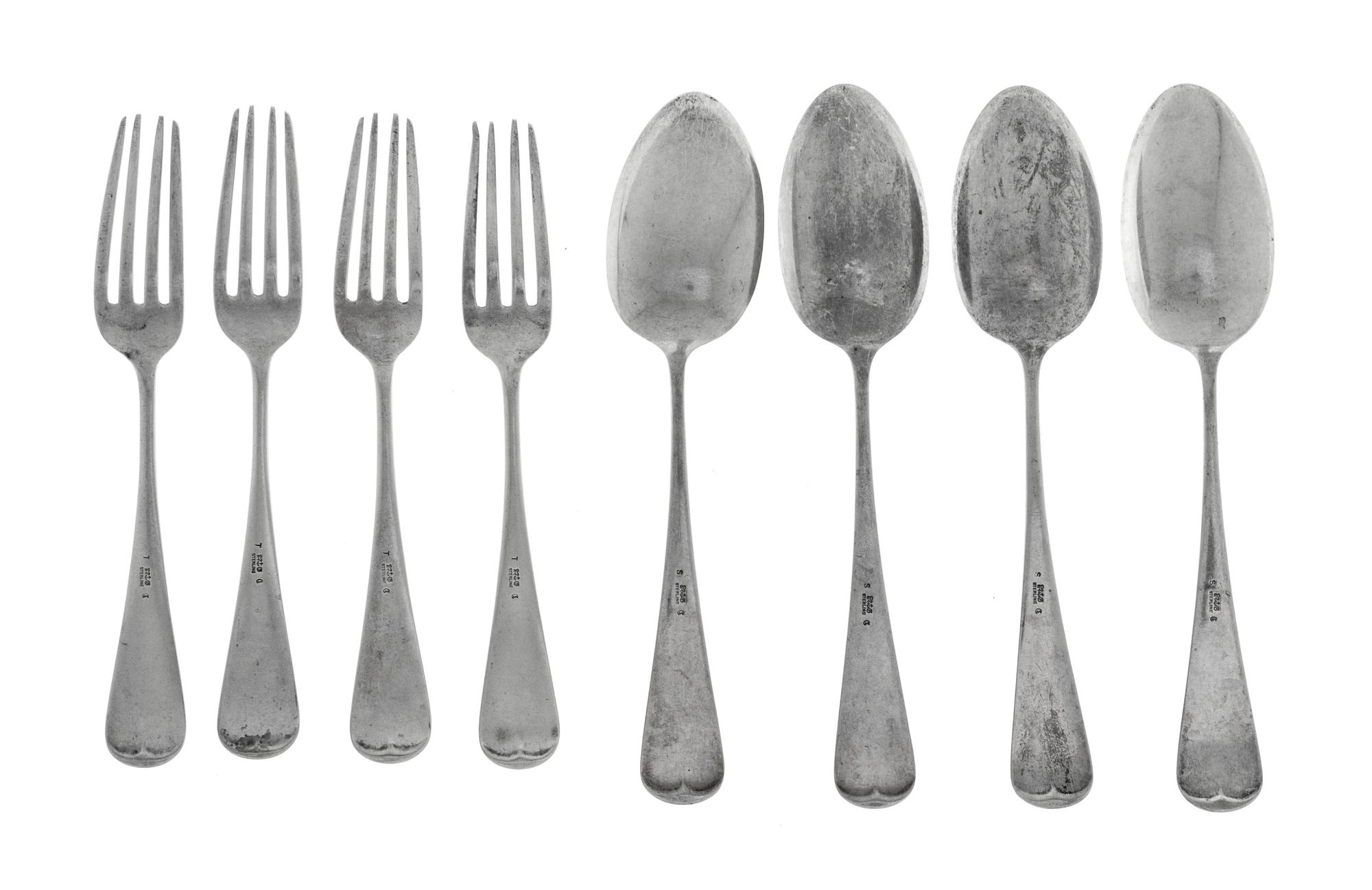 A Group of American Silver Flatware Articles