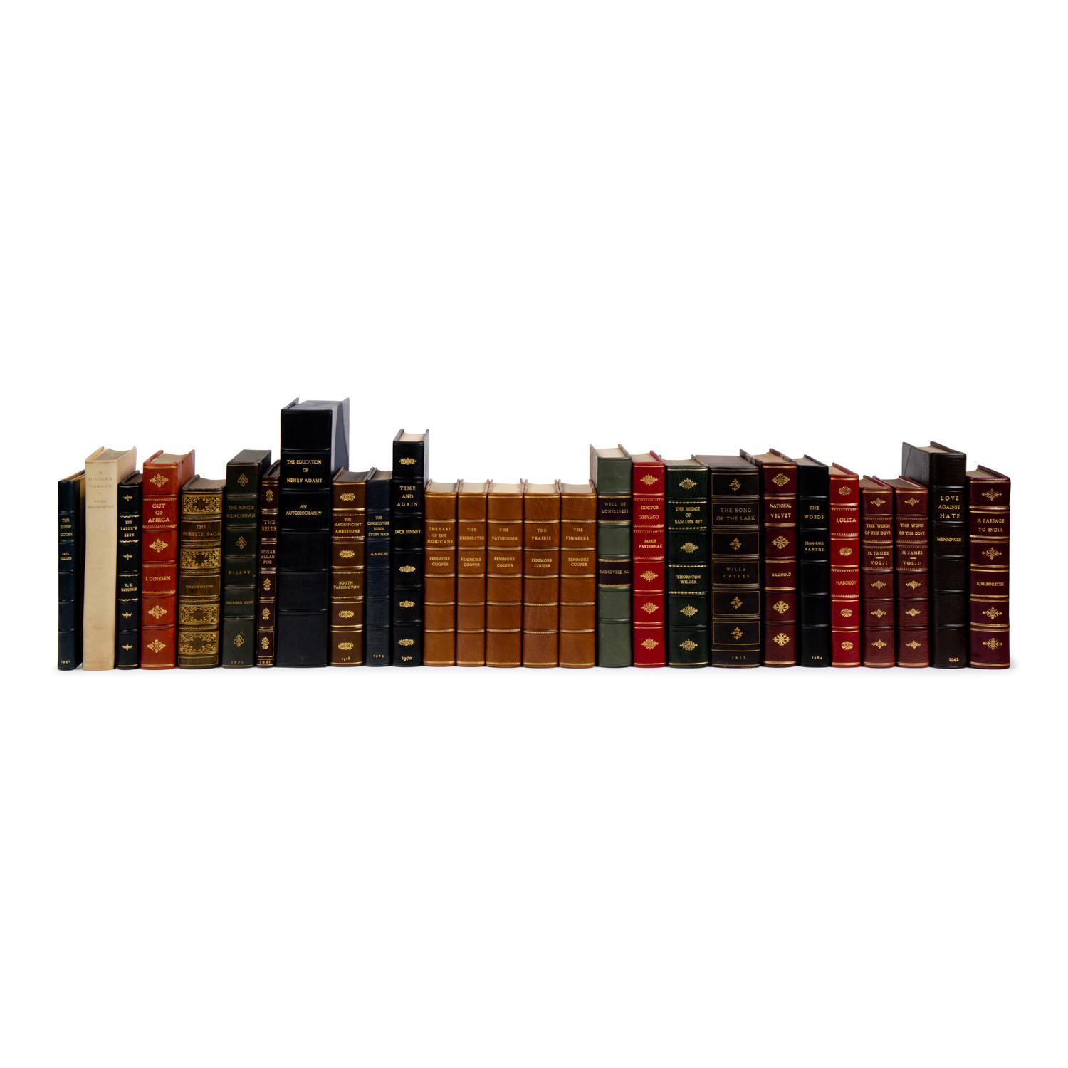 [Bindings - Literature]. A group of 26 titles, many first editions, including: