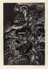 Fritz Eichenberg, (American, 1901-1990), In Praise of Folly, 1972 (portfolio of 10 with text and justification)
