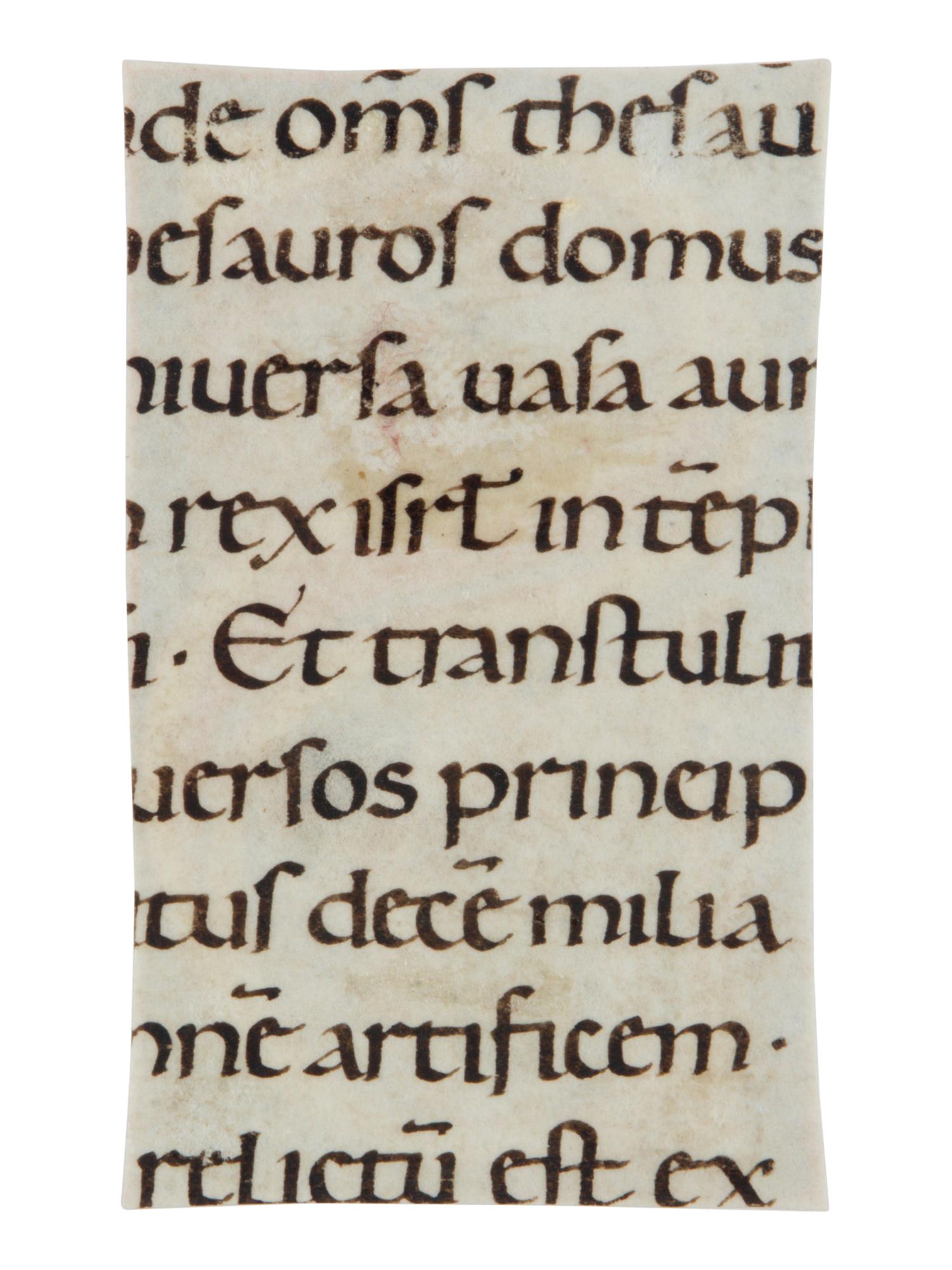 TUSCAN ILLUMINATOR Decorated initial ‘S’, from an Atlantic Bible, in Latin, illuminated manuscript on parchment [Tuscany, c. 1175–1200]