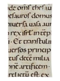 TUSCAN ILLUMINATOR Decorated initial ‘S’, from an Atlantic Bible, in Latin, illuminated manuscript on parchment [Tuscany, c. 1175–1200]