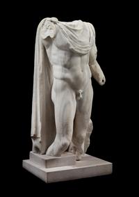 A Roman or Later Marble Torso of a God