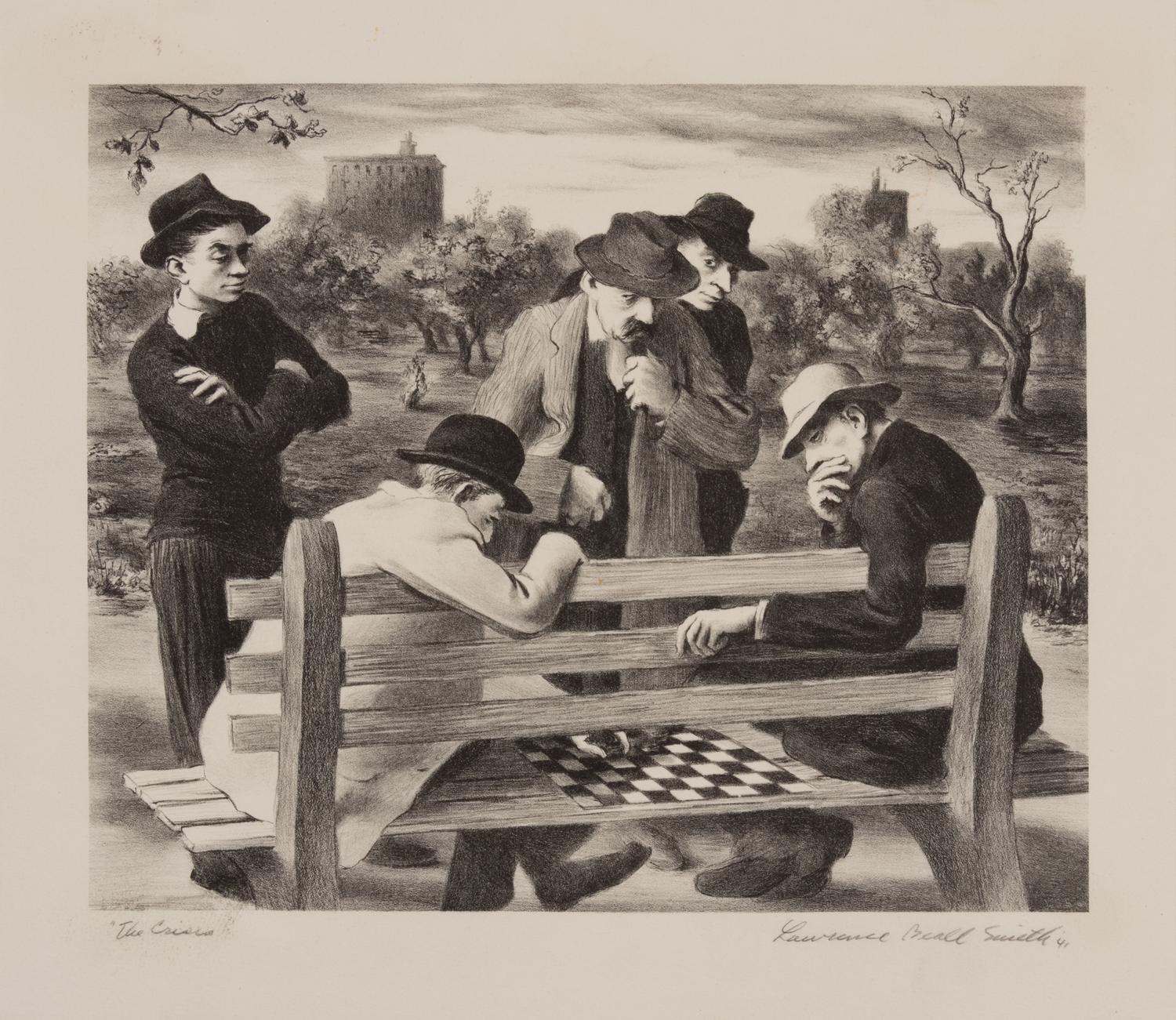 A group of three prints ( Party Chutes; Penthouse; The Crisis )