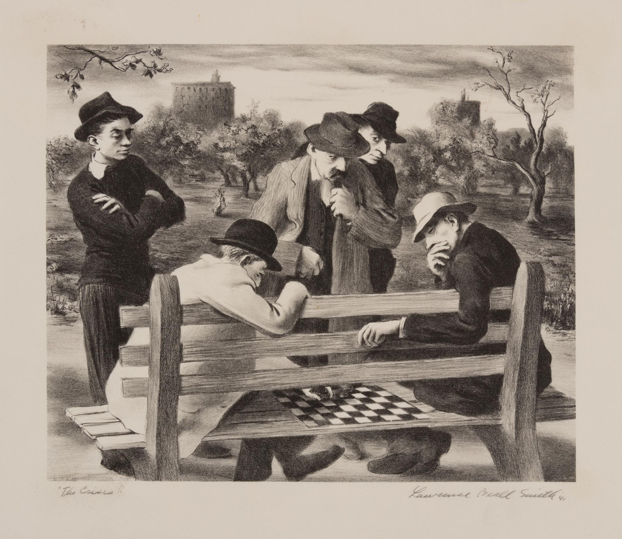 A group of three prints ( Party Chutes; Penthouse; The Crisis )