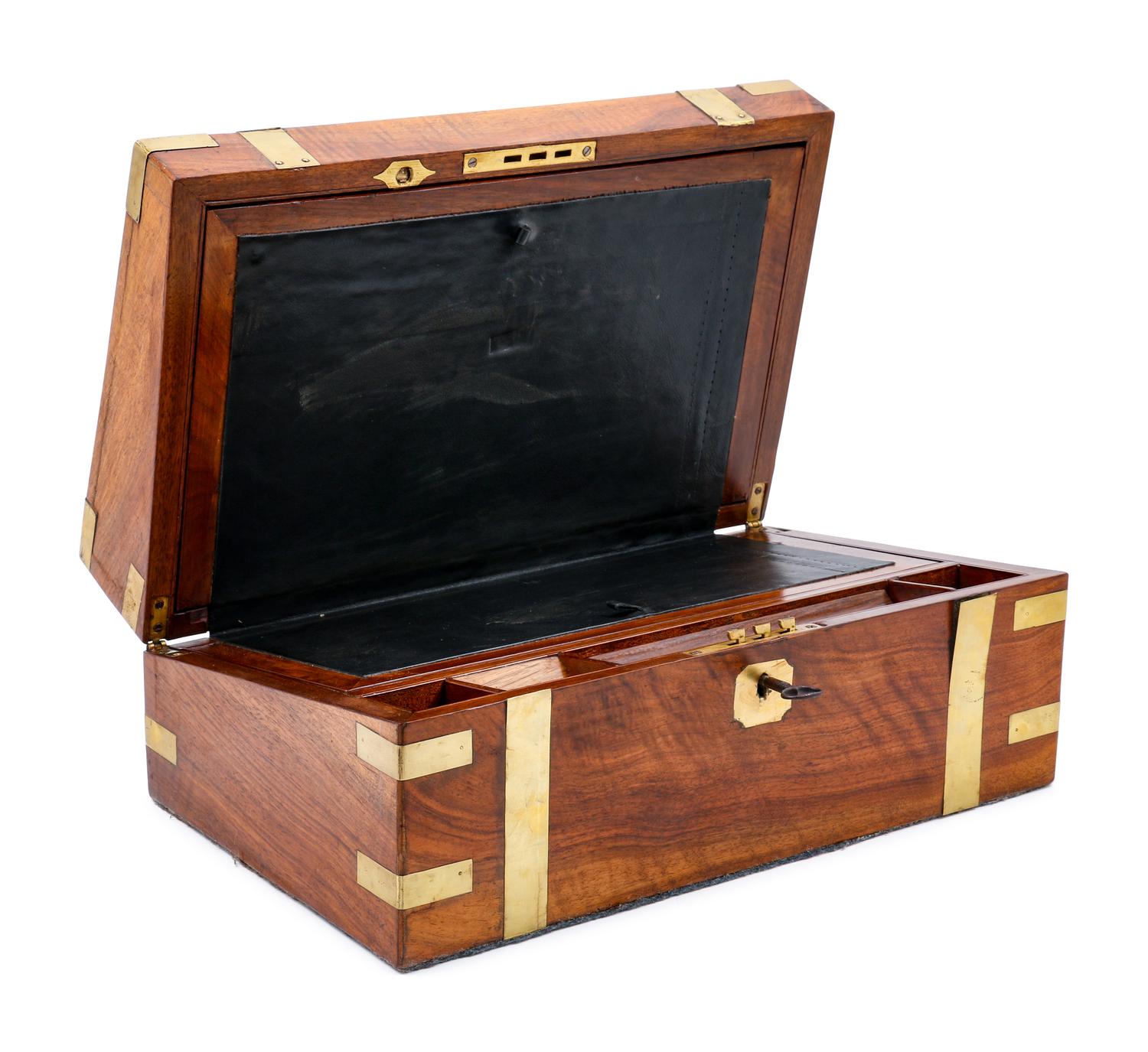An English Brass Banded Lap Desk