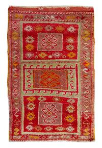 A Moroccan Wool Mat 3 feet 5 inches x 2 feet 3 inches. — 20TH CENTURY