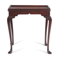 A Queen Anne Mahogany Tray-Top Tea Table