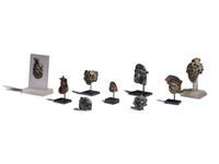 Nine Roman Bronze Masks