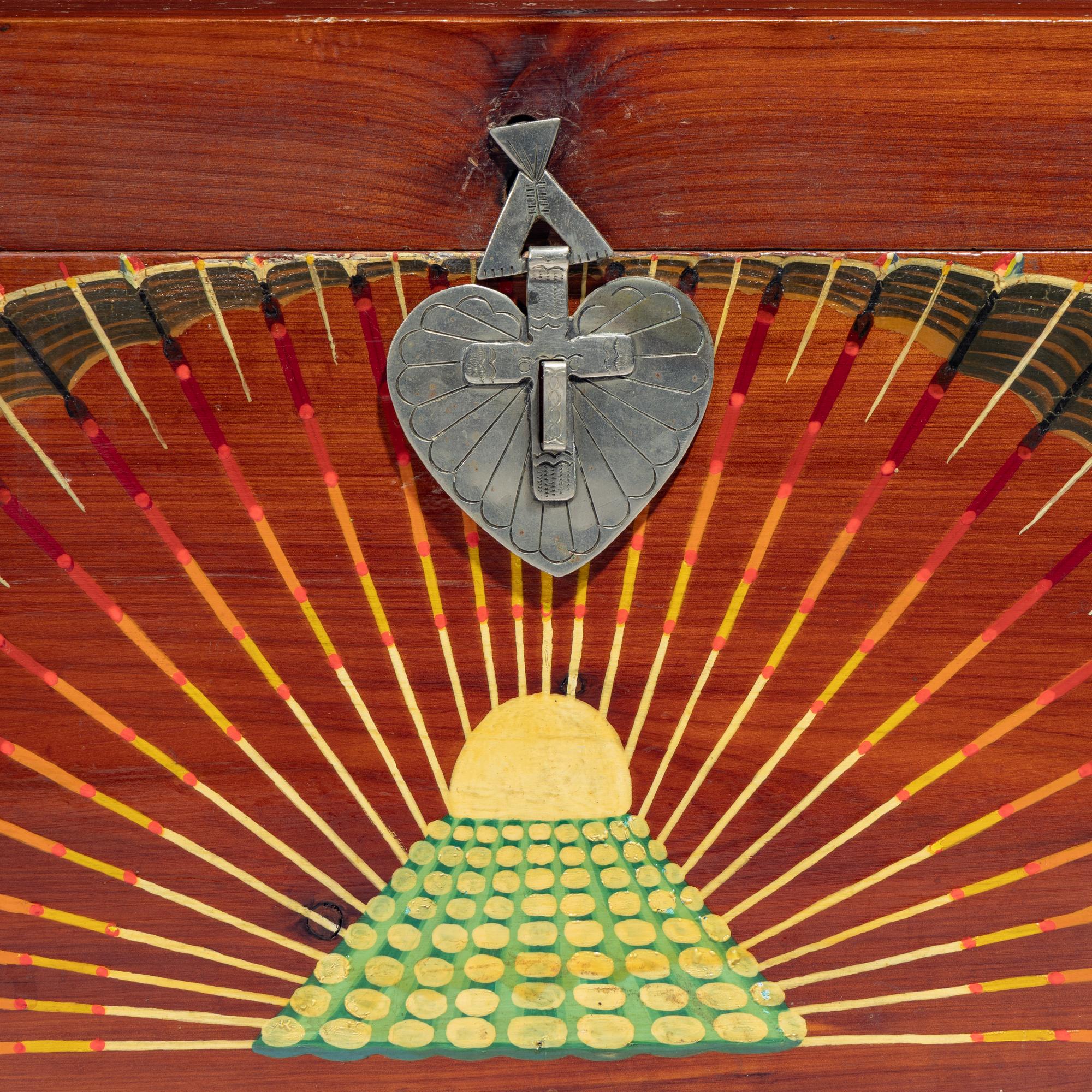 Painted Peyote Box, with Rattle