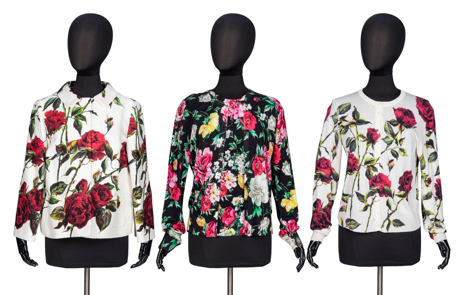 Dolce & Gabbana, Three Floral-Print Tops