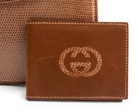 Gucci Brown Lizard Handbag with Bamboo Handle