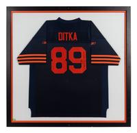 A Mike Ditka Signed Autograph Chicago Bears Jersey Presentation Formerly Displayed at Mike Ditka’s Restaurant