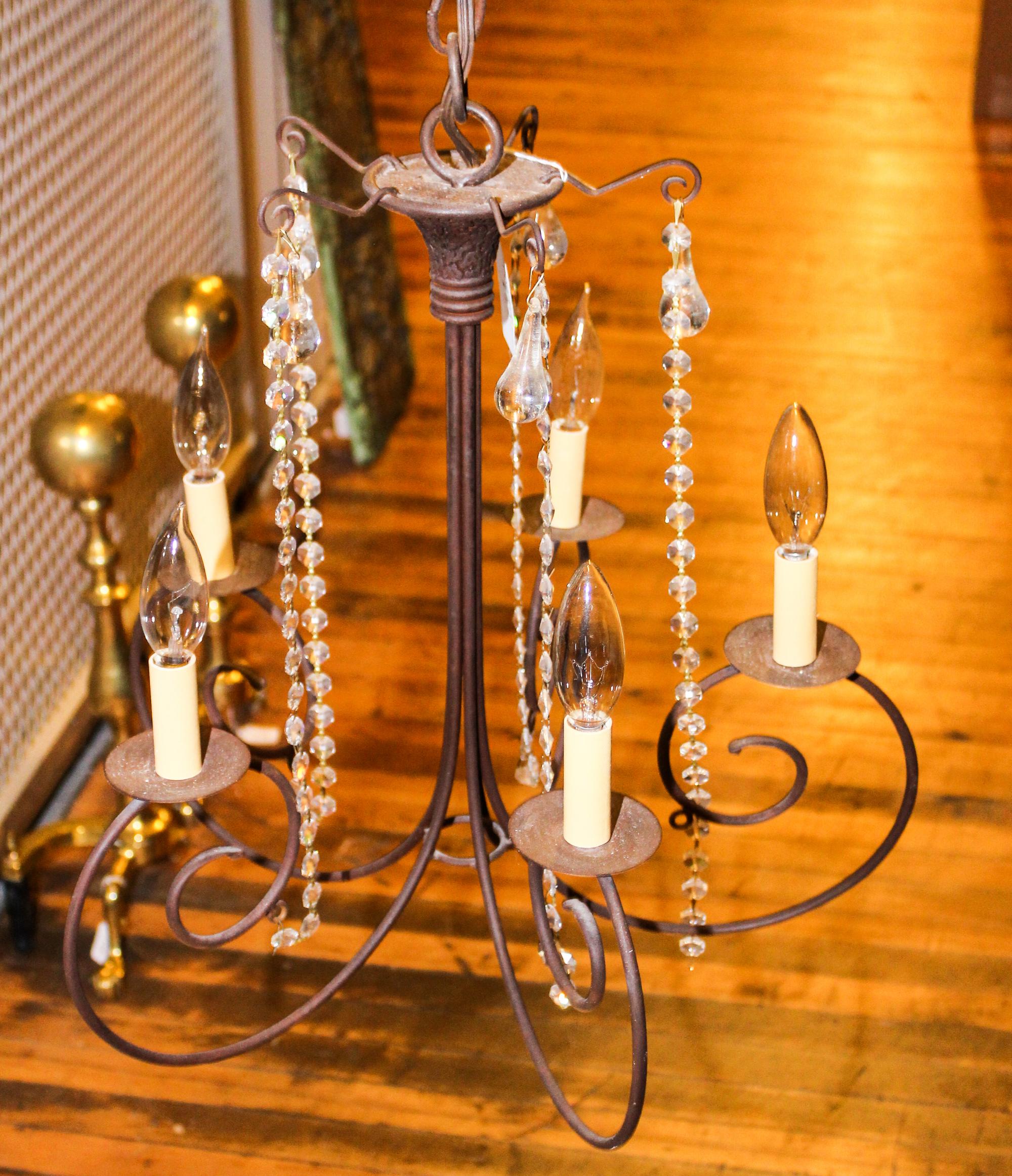 A Swarovski Chandelier. Height 18 inches overall.