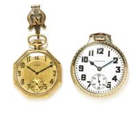 A Collection of Gold Filled Open Face Pocket Watches, Hamilton and Elgin, Circa 1923 and 1928, 102.00 dwts.