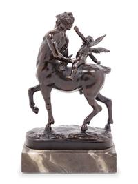 A Grand Tour Bronze Figural Group of a Centaur and Eros