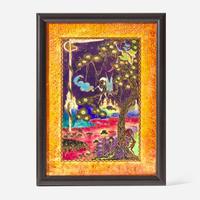 A Wedgwood "Elves in a Pine Tree" Plaque UK, circa 1925