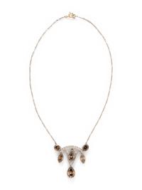 BROWN DIAMOND AND DIAMOND NECKLACE