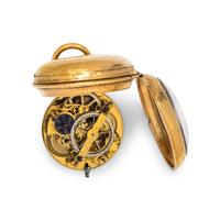 NATHAN MULLENS, GOLD-FILLED OPEN FACE POCKET WATCH