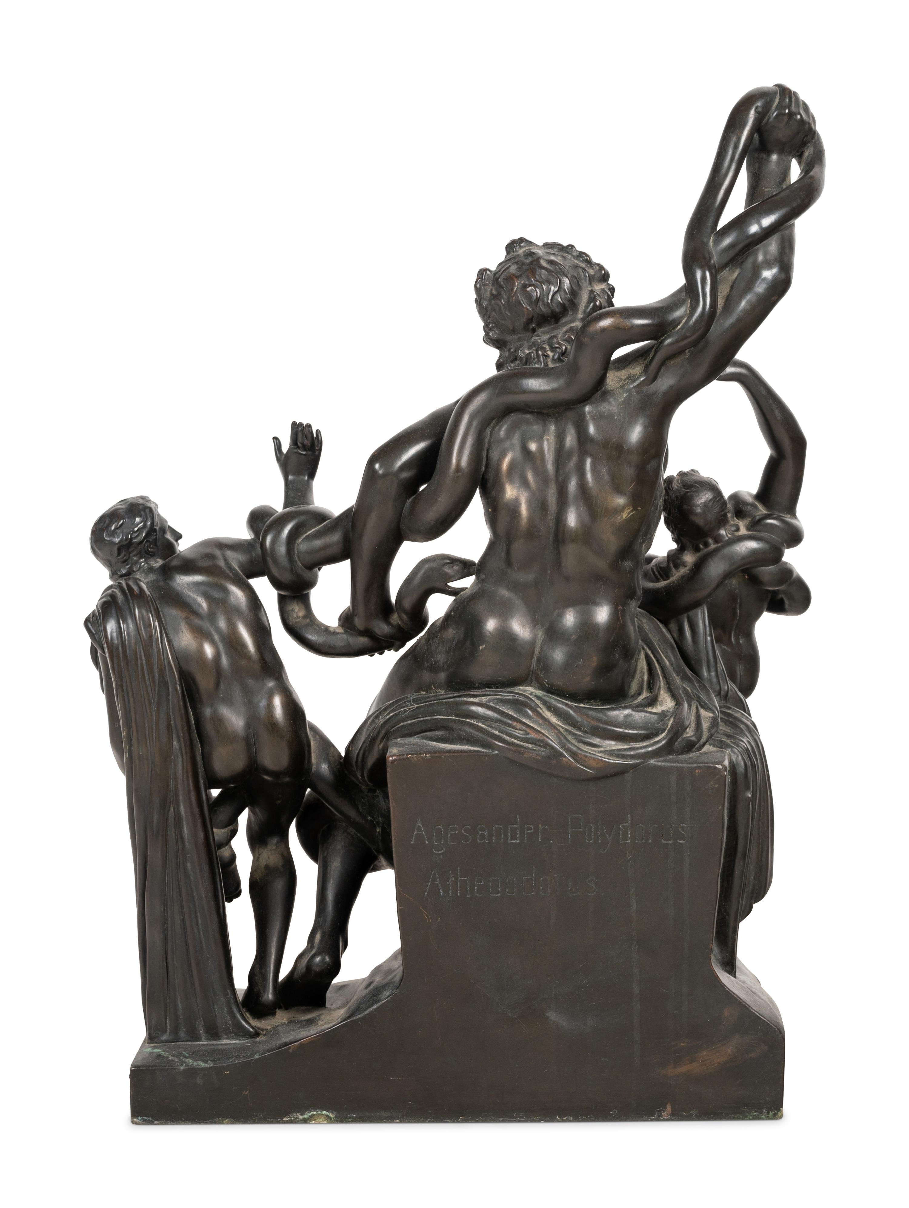 An Italian Bronze Figure of Laocoön and His Sons After the Antique by Agesander of Rhodes