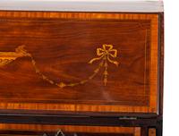 A George III Style Mahogany Urn Inlaid Slant Front Desk
