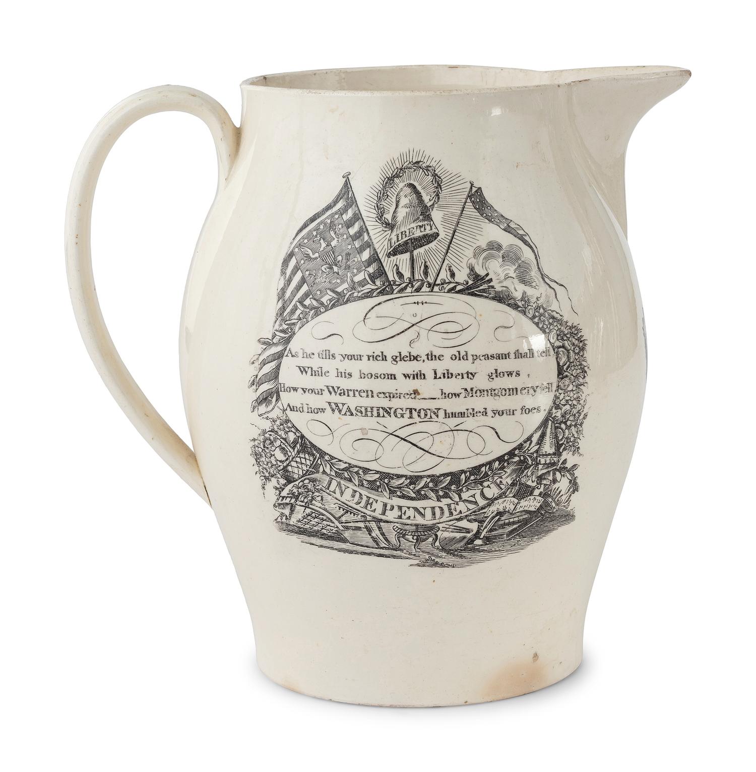 A Staffordshire Creamware Jug Made for the American Market