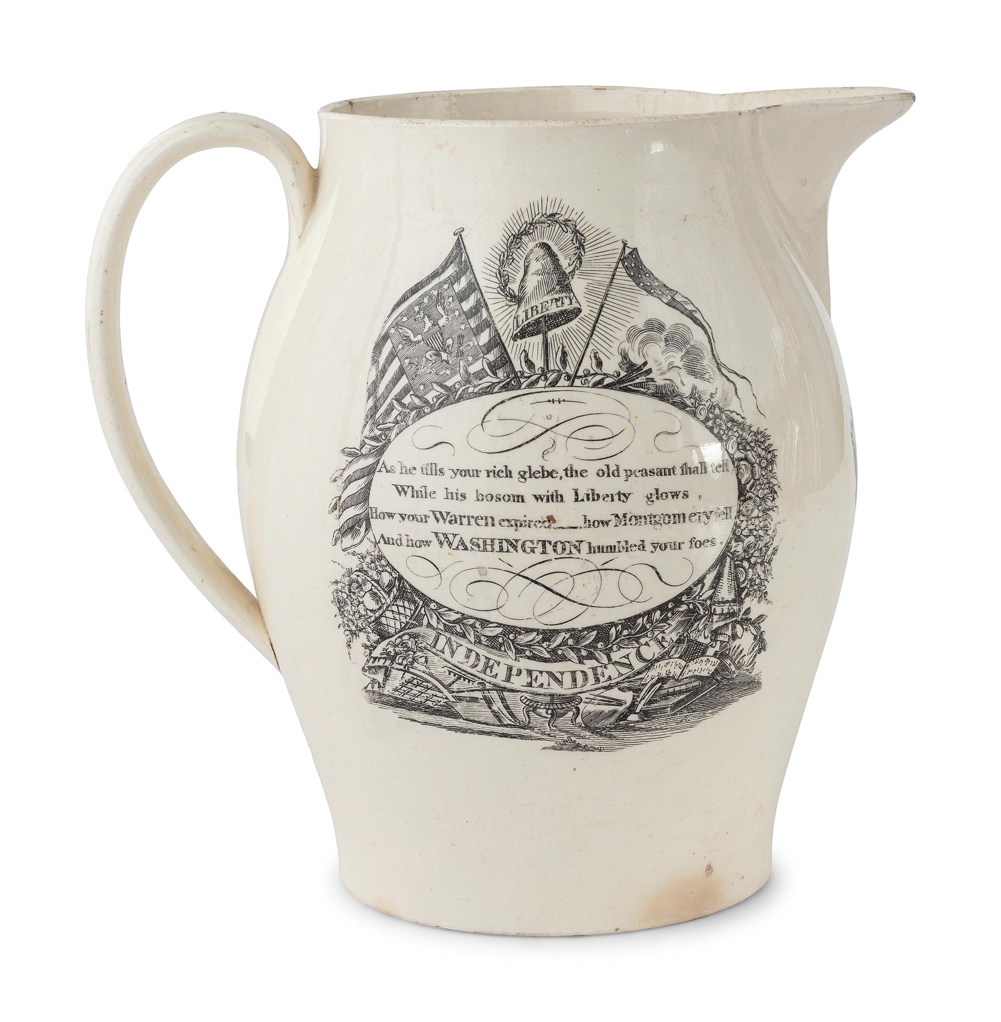 A Staffordshire Creamware Jug Made for the American Market