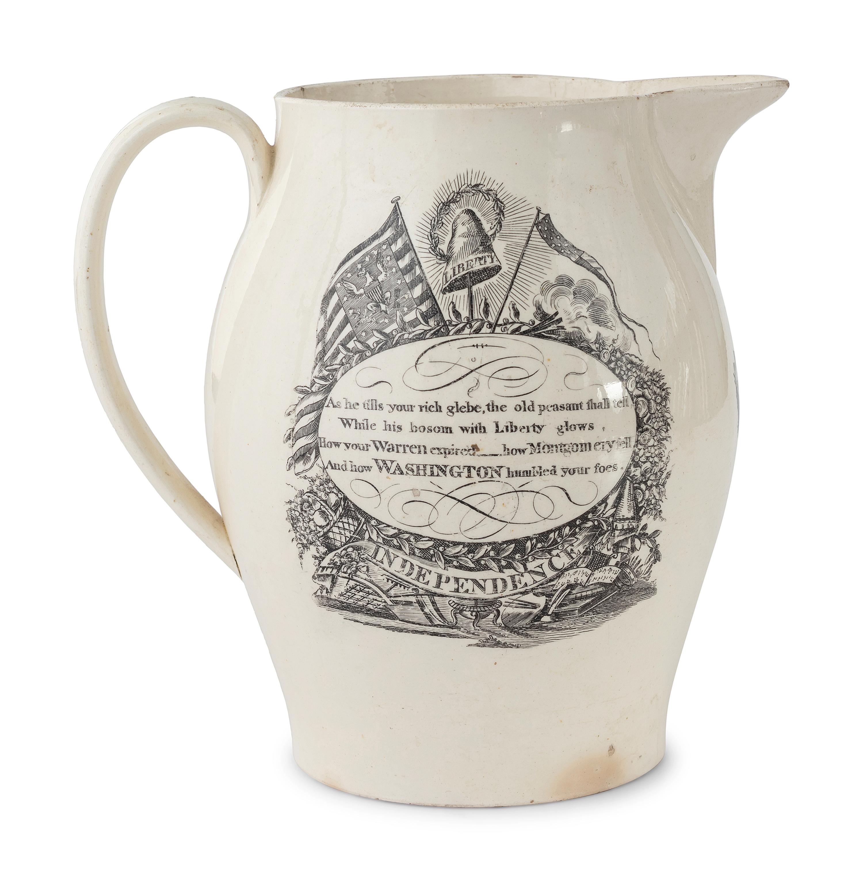 A Staffordshire Creamware Jug Made for the American Market