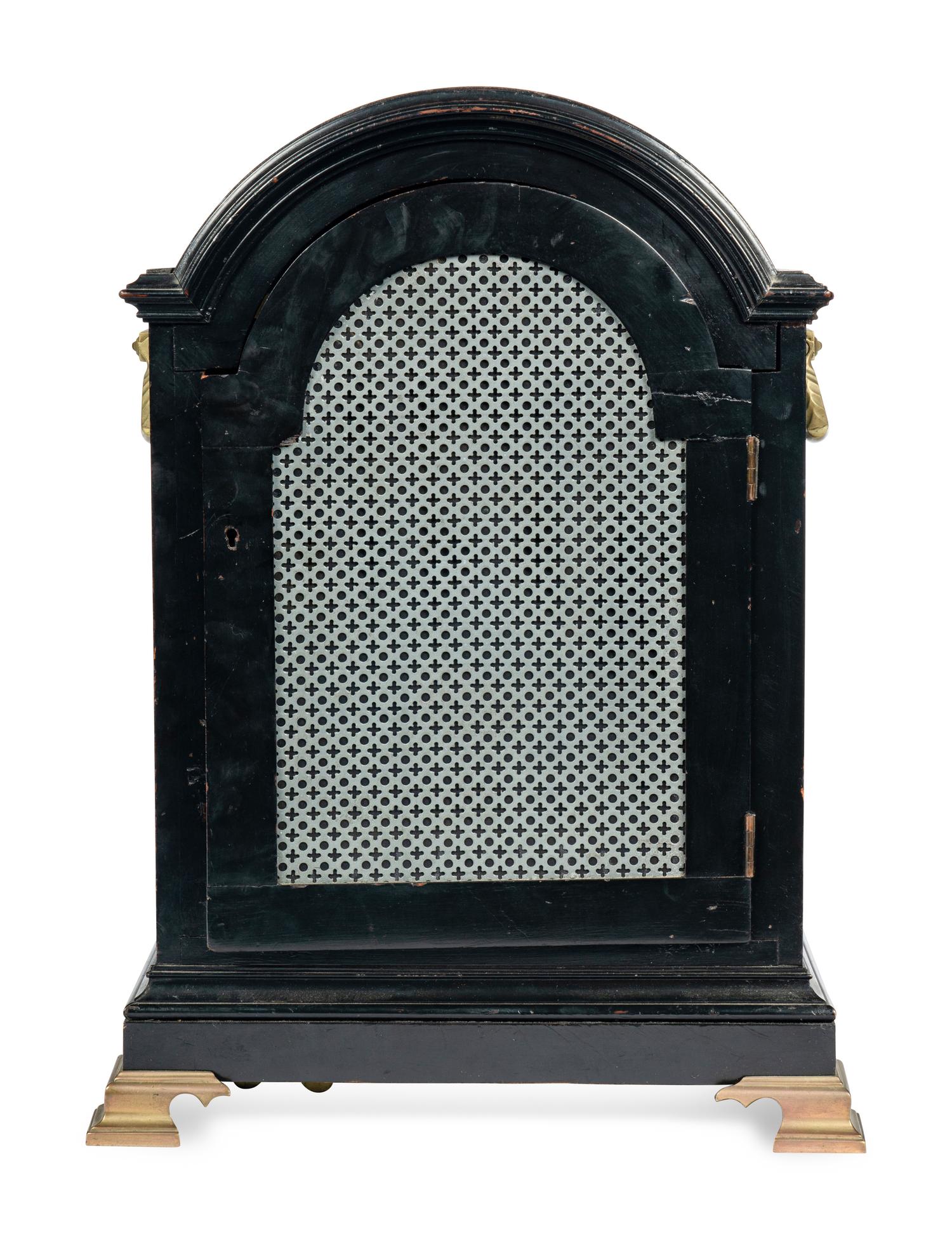 A George III Ebonized and Brass Mounted Bracket Clock