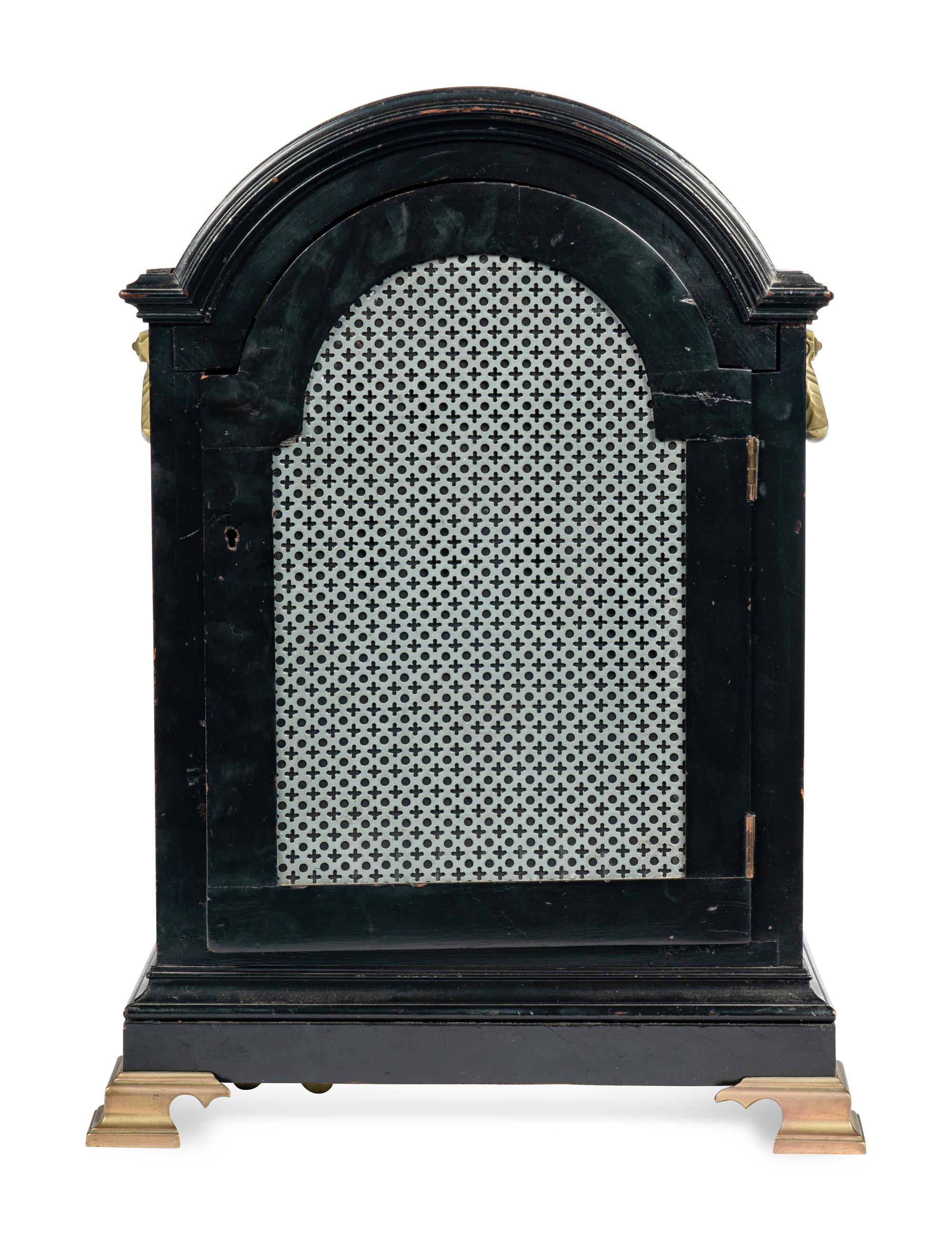 A George III Ebonized and Brass Mounted Bracket Clock