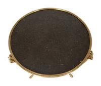 A Pair of Gilt Metal and Black Marble Two Tier Gueridon Tables — 20th Century