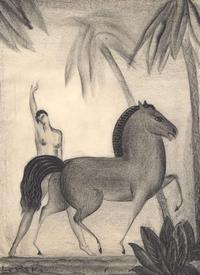 Boris Lovet-Lorski (American, 1894–1973)- Female Nude and Horse