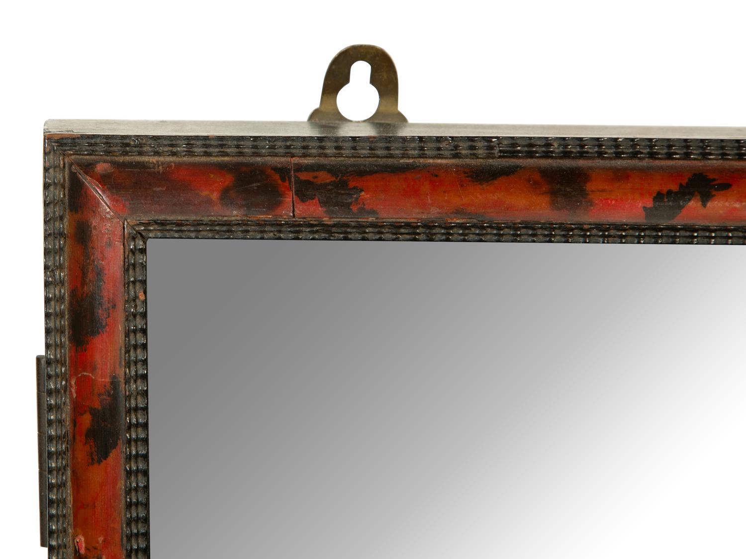 A Flemish Tortoise Shell-Framed Hanging Vitrine