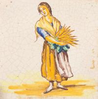 A Group of Twenty Delft Figurative Ceramic Tiles