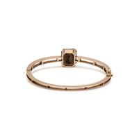 ROSE GOLD AND SMOKY QUARTZ INTAGLIO BANGLE BRACELET